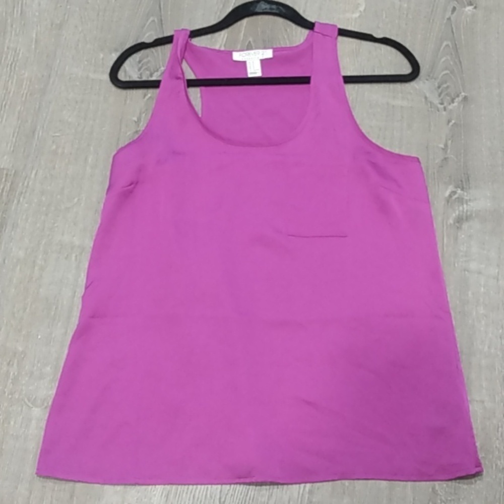 Like New, Silky Sleeveless Pocket Blouse - Picture 3 of 9